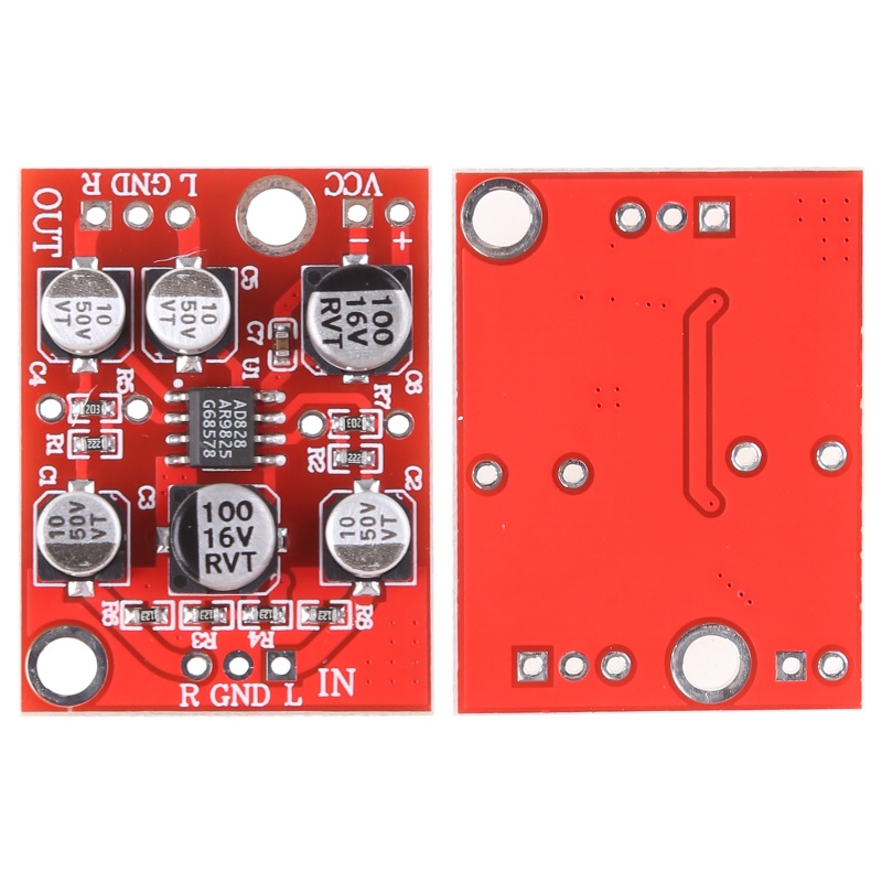 VIVI   DC 5V-15V 12V AD828 Stereo Preamp Power Amplifier Board Preamplifier Module