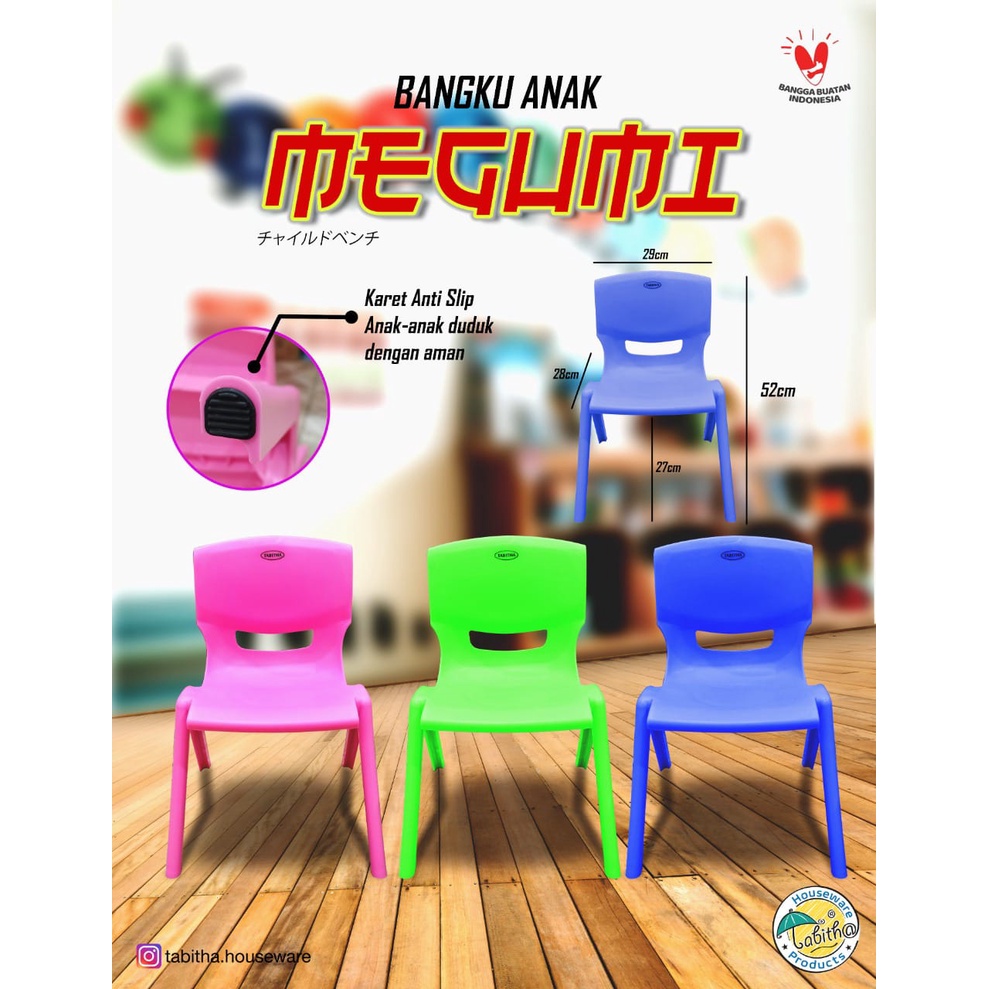 Tabitha Kursi Anak TK Sekolah Kursi Bangku Anak Plastik TK Kursi Anak Paud