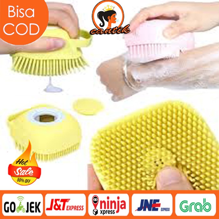 [COD] SIKAT MANDI SILIKON / SIKAT MANDI BUSA SERBAGUNA / SHOWER BRUSH DISPENSER PORTABLE