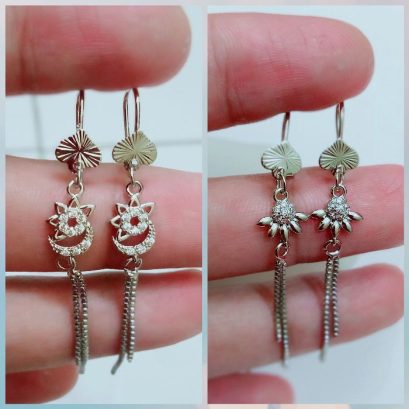 Anting Jurai xuping wanita berlapis emas putih dengan mata zircon 93@L.