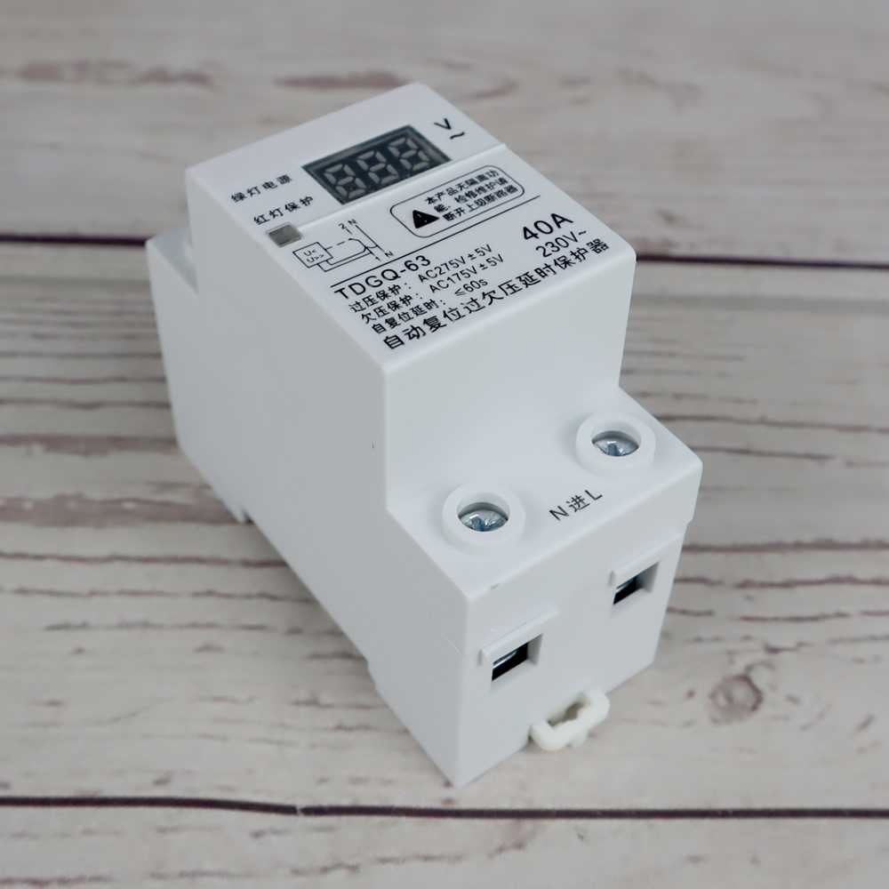 Din Rail Over Under Voltage Protection 230V 40A TDGQ-63