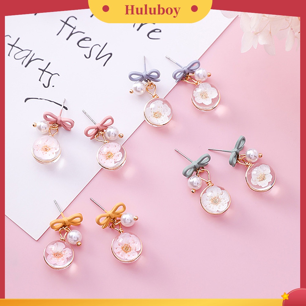 Hu Hu Hu Hu Hu Alat Bantu Pasang Kacamata♡ Anting Tusuk Gantung Wanita Desain Bunga Sakurabola Kacapita Untuk Hadiah