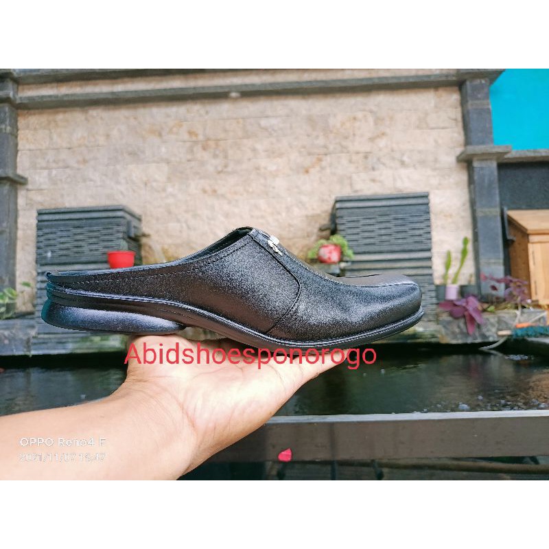 Slop pria kulit asli sepatu sandal selop bapak 38 39 40 41 42 43