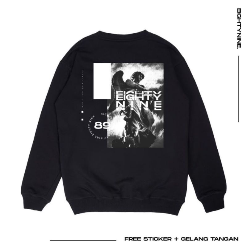 sweater crewnek aighty nine - black edition