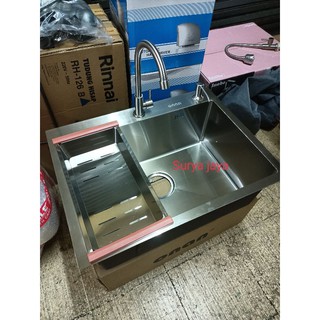 Paket komplit kitchen sink kotak minimalis ONAN 6045 / Sink kotak