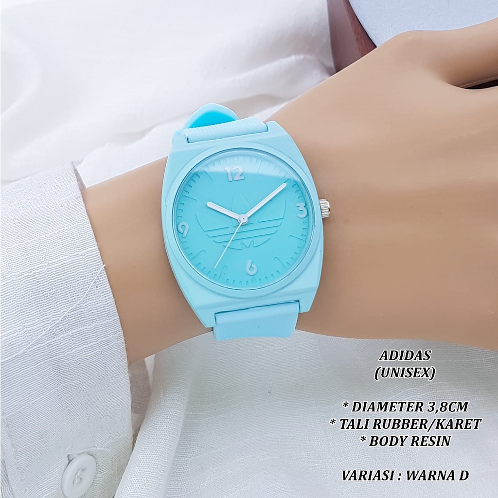 (BISA COD) JAM TANGAN UNISEX FASHION TALI RUBBER BODY BULAT POLOS