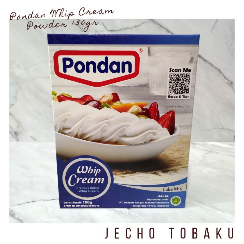 

PONDAN WHIP CREAM 150GR/PREMIX FROSTING/WHIPCREAM BUBUK