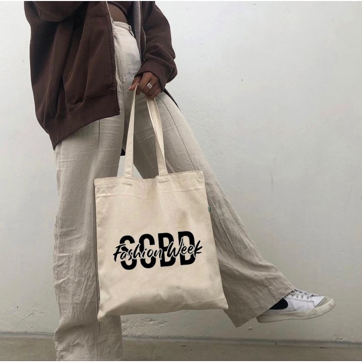 Tote Bag Canvas SCBD FASHION WEEK / Tas Nudie Canvas / Tote Bag Kanvas TIPE B