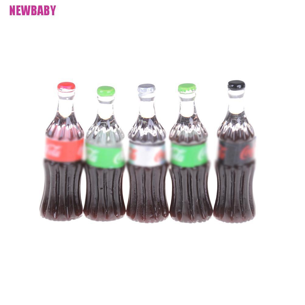 (NEWBABY) 5pcs / Set Mainan Miniatur Minuman / Susu / Bir Untuk Aksesoris Rumah Boneka Barbie