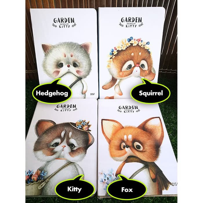 

Notebook / Buku Diary Notes / Hardcover isi Bergaris DSF 9429 89 - Garden Kitty - Hodgehog