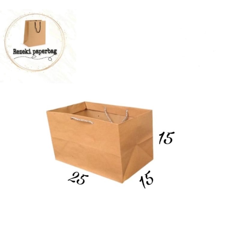 

PAPERBAG COKLAT BOLU 25X15