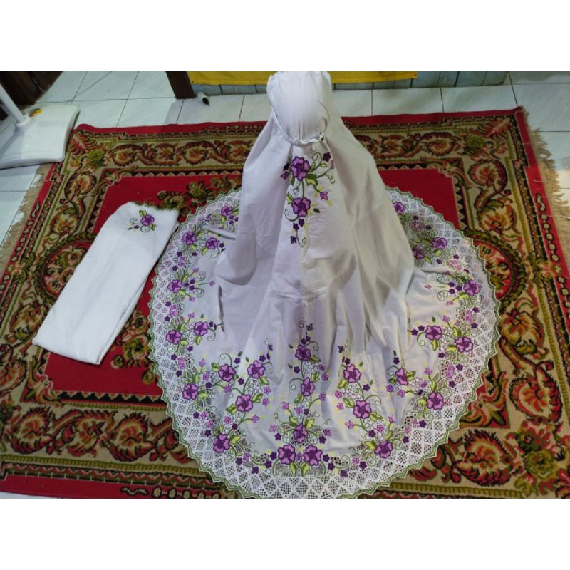 mukena Kerancang jahit kepala pentol