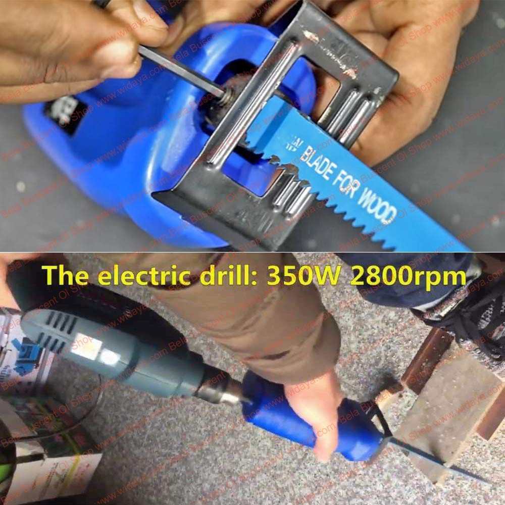 Konverter Pengubah Mesin Bor Elektrik Baterai Tembok Beton Jadi Gergaji Kayu Dahan Besi Aluminium