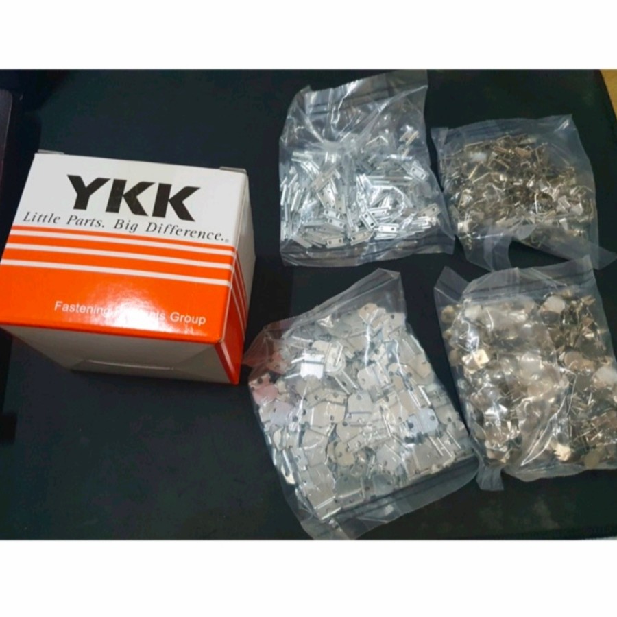 isi 12 Pengait celana ykk - kancing ketok - hook &amp; eye - he - hu