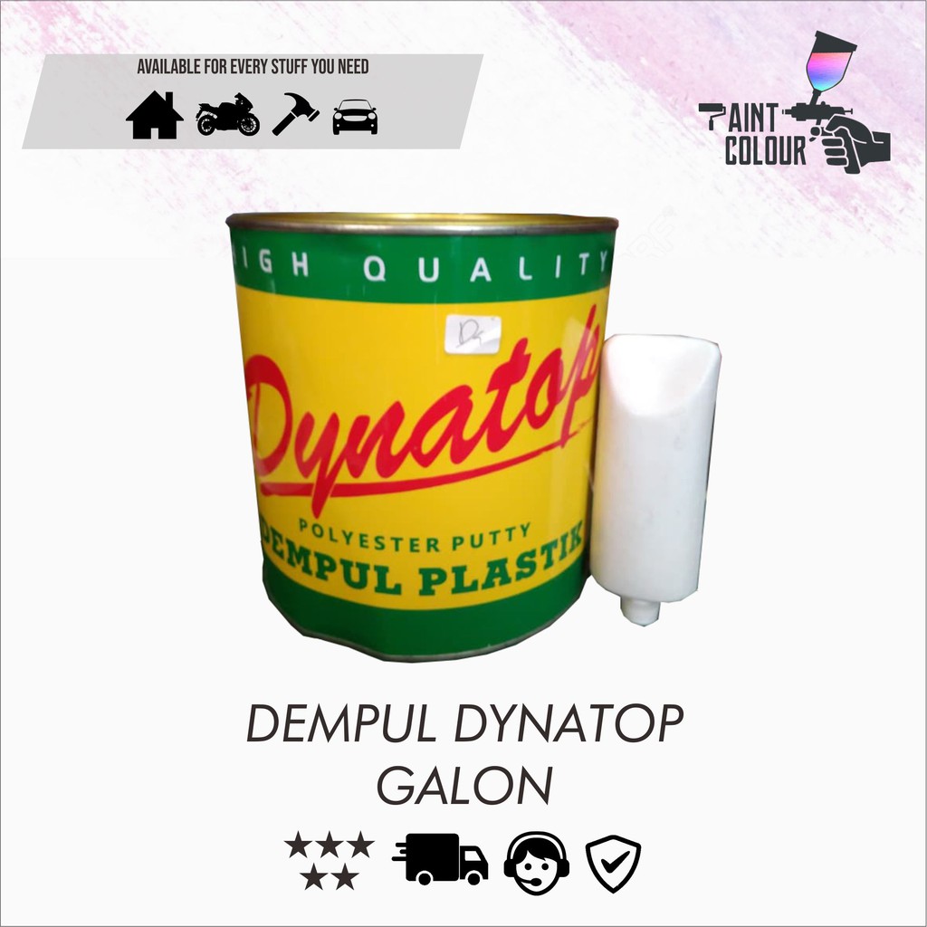 Dempul dynatop Galon Mobil/Motor/Besi/Kayu