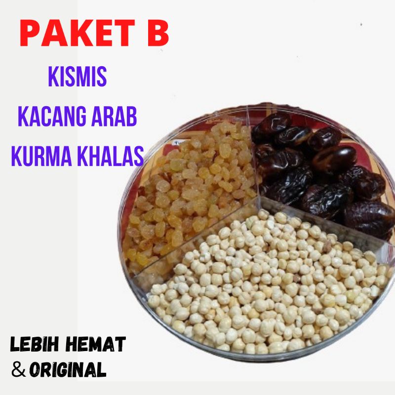 

PAKET HAMPERS MURAH 130 RIBUAN Kacang Arab Kismis Kurma Khalas