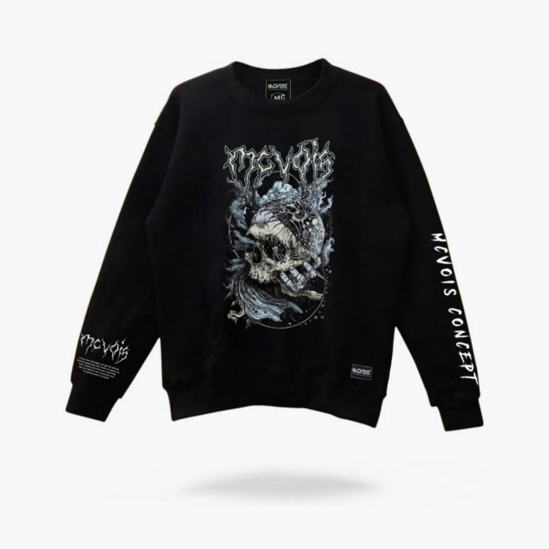 Sweater Crewneck Metal McVois Pria Wanita Hight Quality
