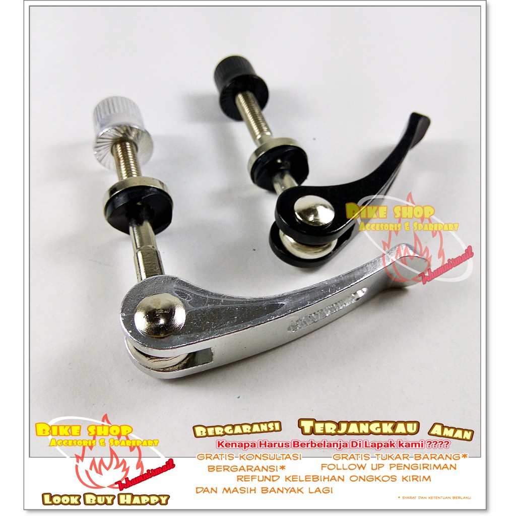 Seatclamp Jok Sadel Sepeda Jadul BMX Dll Model QR Silver Dan Hitam