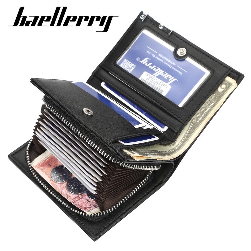 [ ORIGINAL ] BAELLERRY 1102 Dompet Pria Impor Bahan Kulit PU Leather Premium