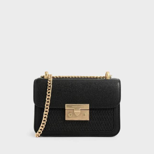 Cnk woven boxy chain strap bag