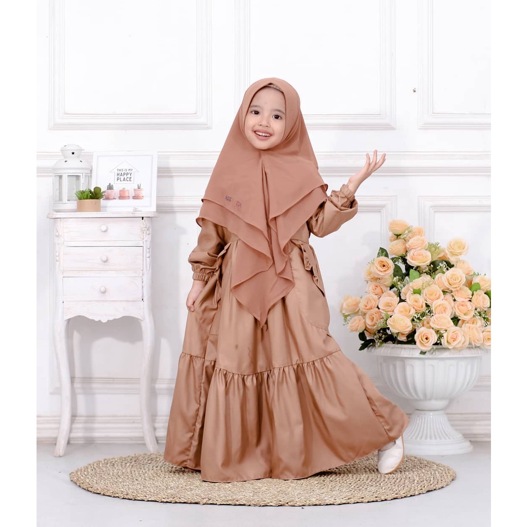 Grosir Gamis Anak Perempuan 3-5tahun 3tahun 4tahun 5tahun LECETIA