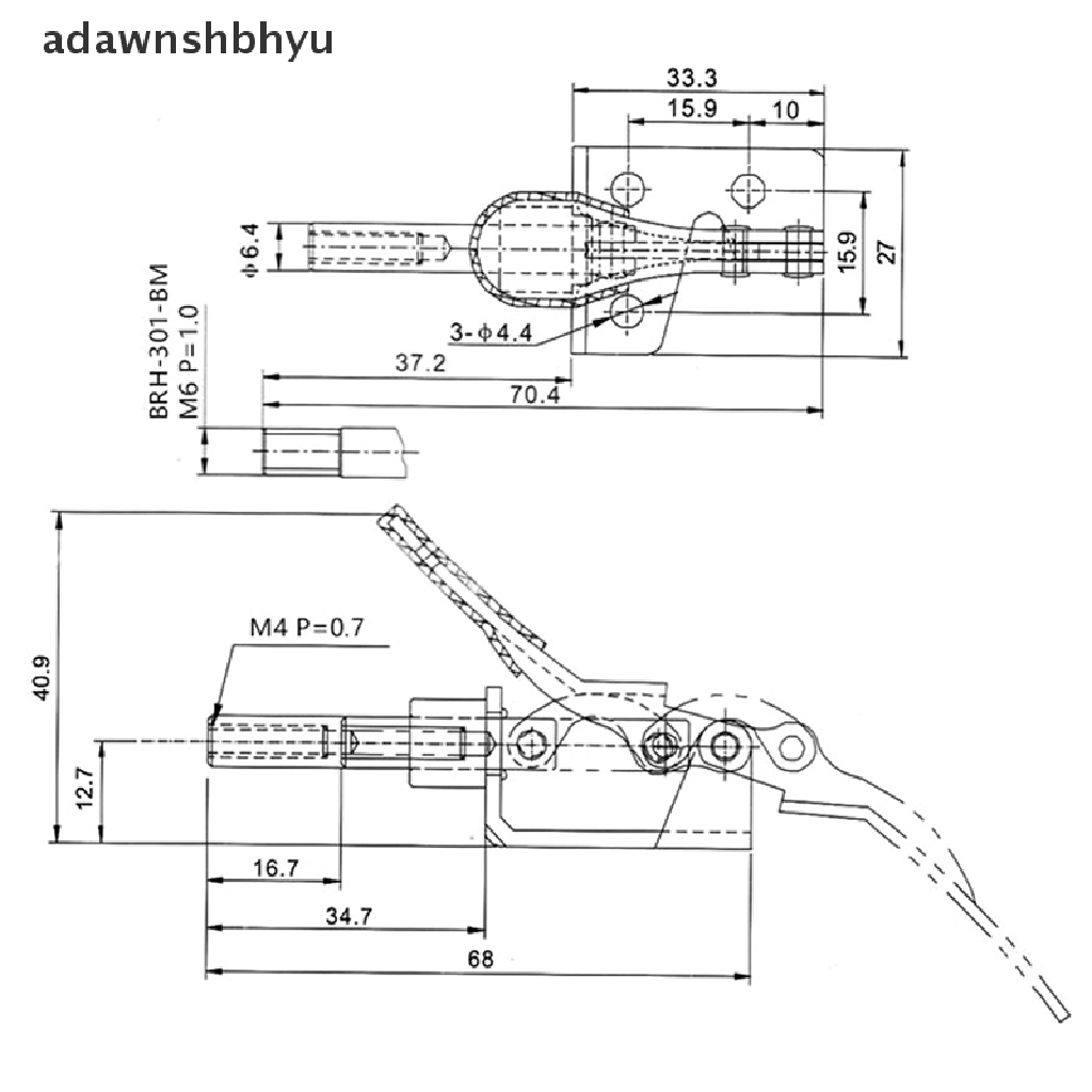 Adawnshbhyu GH-301am toggle clamp holding latch 45kg push pull quick release Alat Bantu Tangan