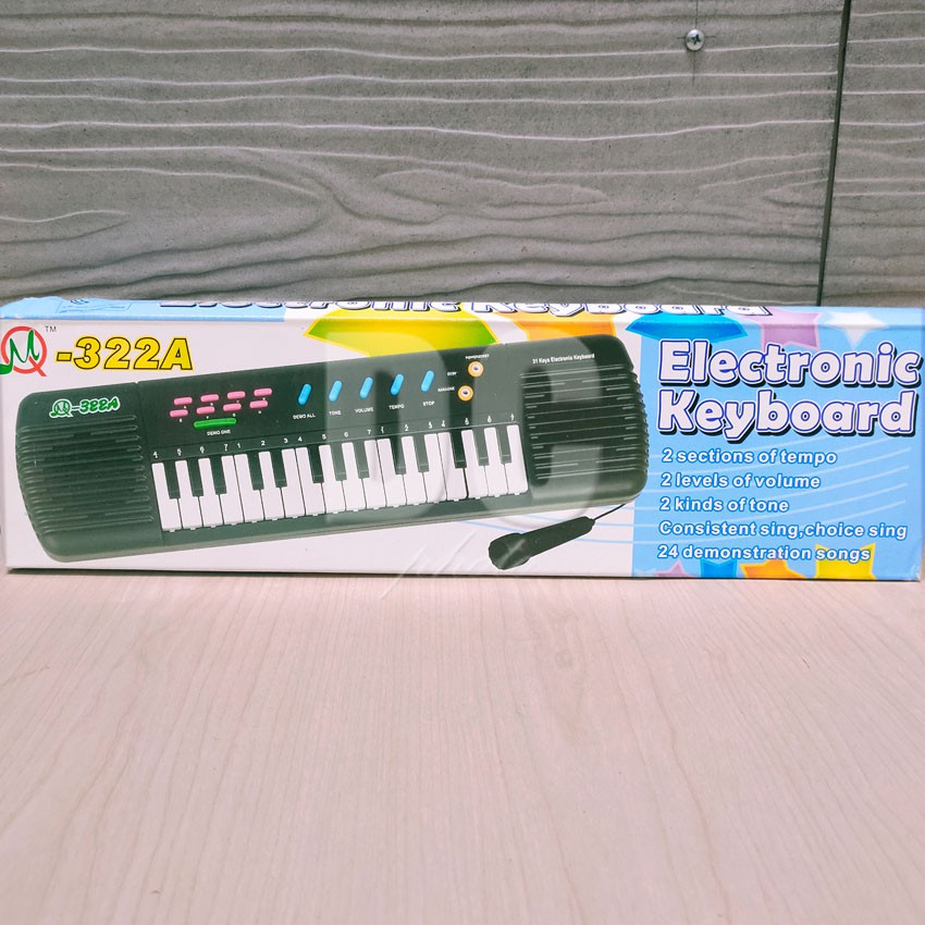 Mainan Electronic Keyboard Mic Nyala Bisa Musik Lagu Piano