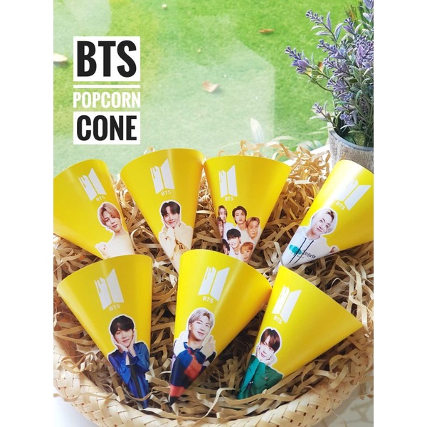 

BTS Popcorn Cone + Plastik Tempat Popcorn Label
