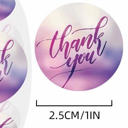 Sticker Thank You Hologram 1 rol isi 500 Label Tempelan Paket Online