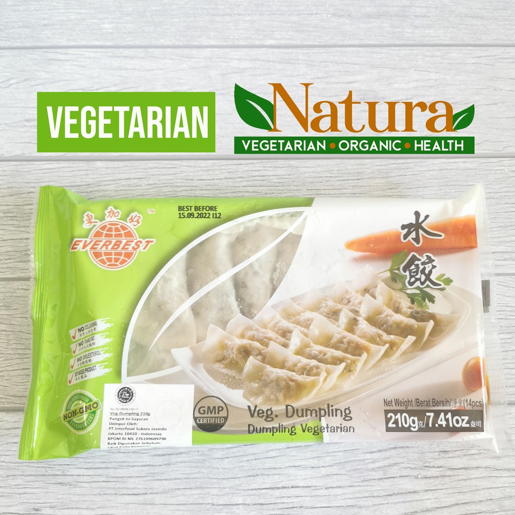 

Everbest Dumpling Sui Kiau Pangsit 14pcs 210gr Vegetarian Beku