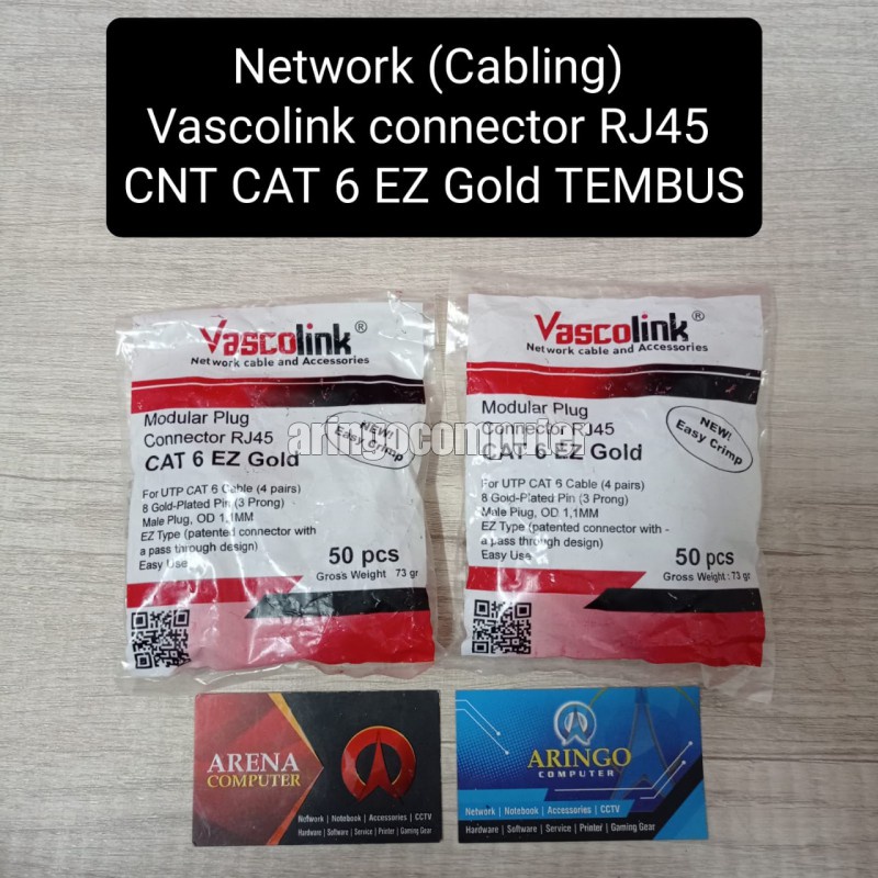 Network (Cabling) Vascolink connector RJ45 CNT CAT 6 EZ Gold TEMBUS