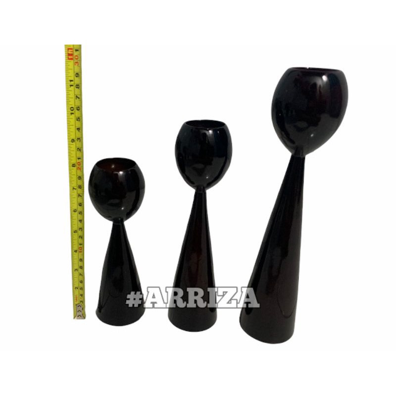 Tempat Lilin Set Cantik Dari Kayu Jati Asli