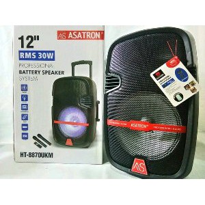 Promo speaker aktif portable asatron 8870ukm 12inchi Diskon