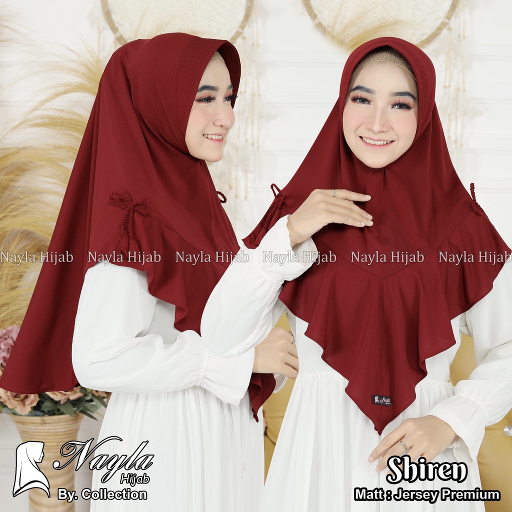 Kerudung Instan Pita Kepang Shireen Jilbab Instan Jersey Super Premium Terbaru Nayla Hija'b