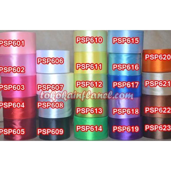 

[BISA COD] PSP6 Pita Satin Polos 2 inch / 5cm (per roll 20 yard)