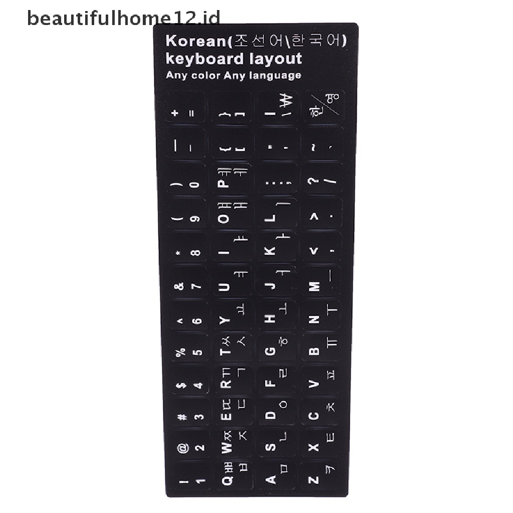 【beautifulhome12.id】 1Pc Korean KEYBOARD STICKER Printed Keyboard Protective Stickers .