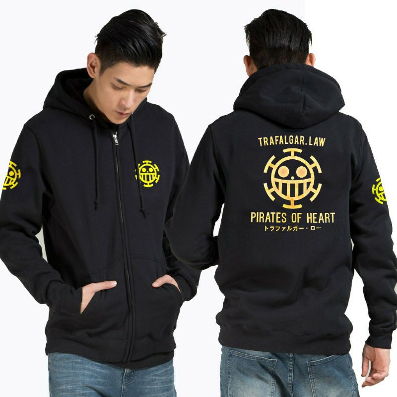 S - XXXXXL(6XL) Zip Hoodie TRAFALGAR LAW Jaket Resleting One Piece BIGSIZE Jumper Ziphoodie Zipper Sleting ANIME Jumbo OVERSIZE Unisex