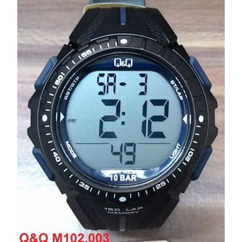JAM TANGAN PRIA biru DIGITAL QQ M102 JAM QNQ M 102 JAM Q&Q ORI M-102