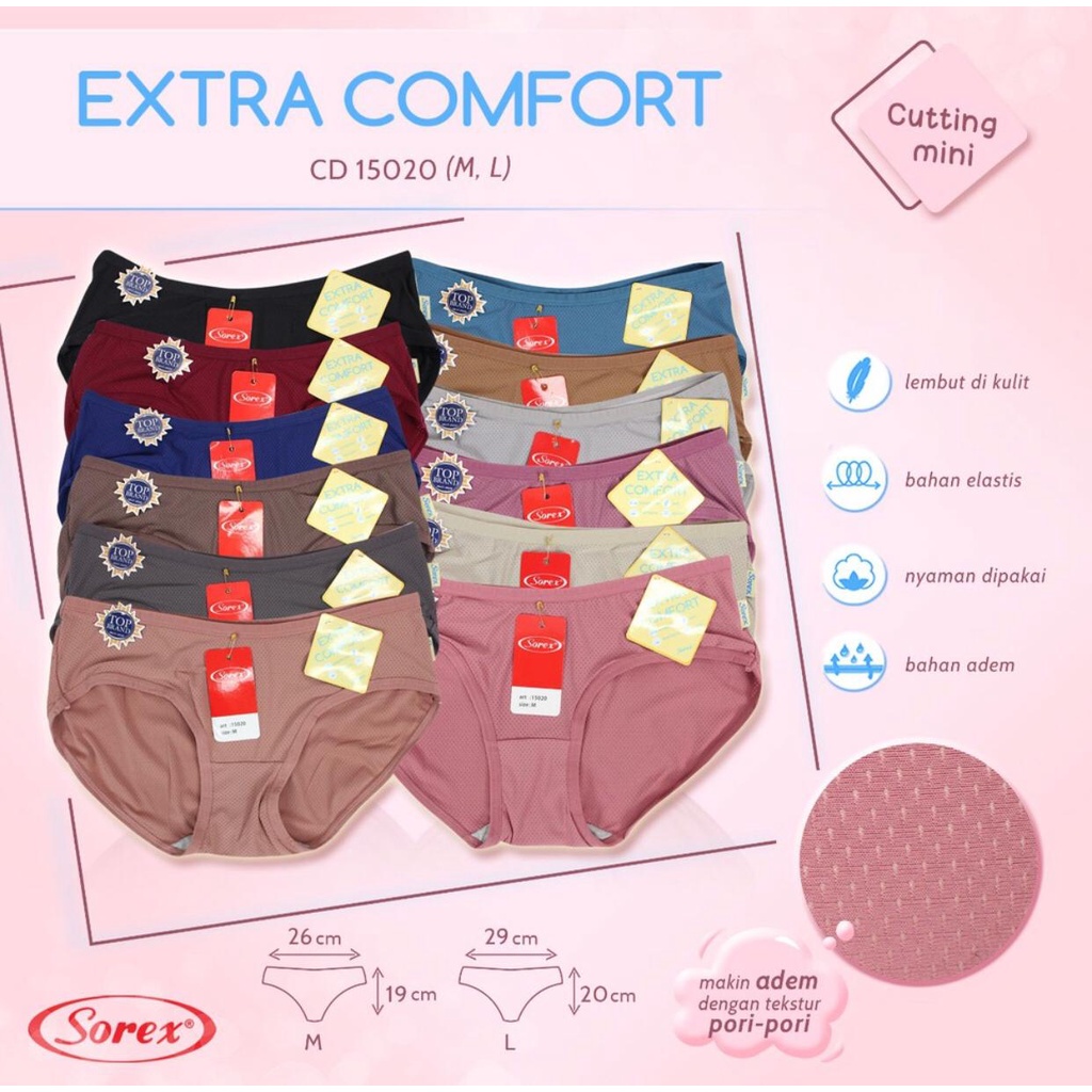 CD SOREX 15020 || Extra Comfort || Cutting Mini || Warna Warni Pori Pori | bahan lembut | ARA98STORE