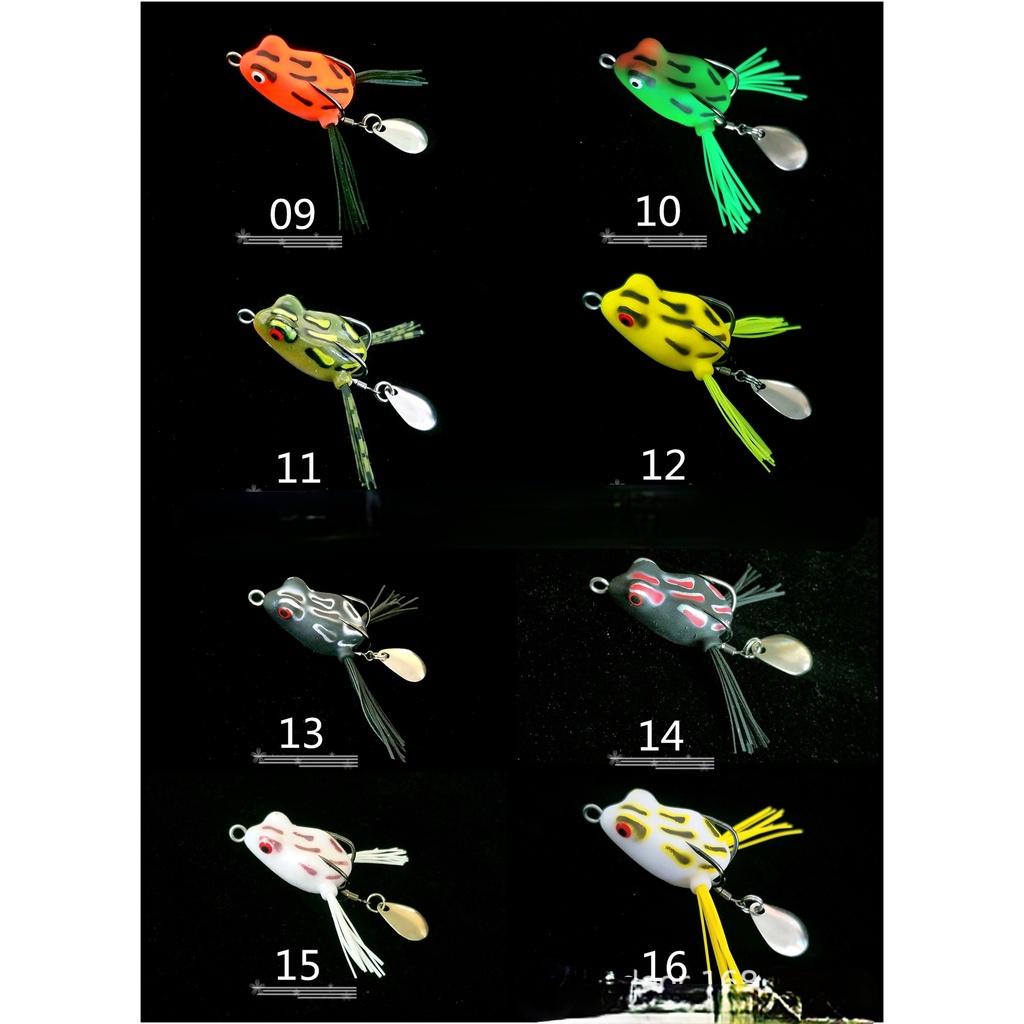 Umpan Pancing Mini Soft Frog 3cm/4.2g Katak Casting Soft Frog Lure Floating Bait 3D Eyes soft frog killer Top Water Fishing Lure With Sequins Umpan Ikan alat mancing