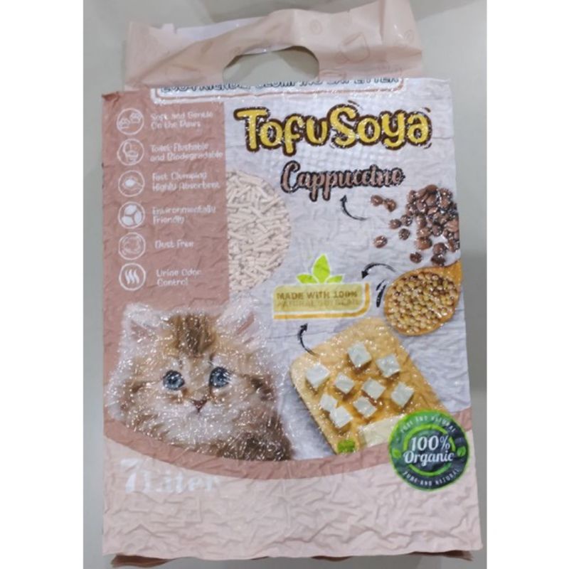 Markotops soya tofu cat litter 7L / pasir tofu markotop pasir tofu soya / pasir kucing tofu pasir gumpal soya tofu organic clumping cat litter 7L