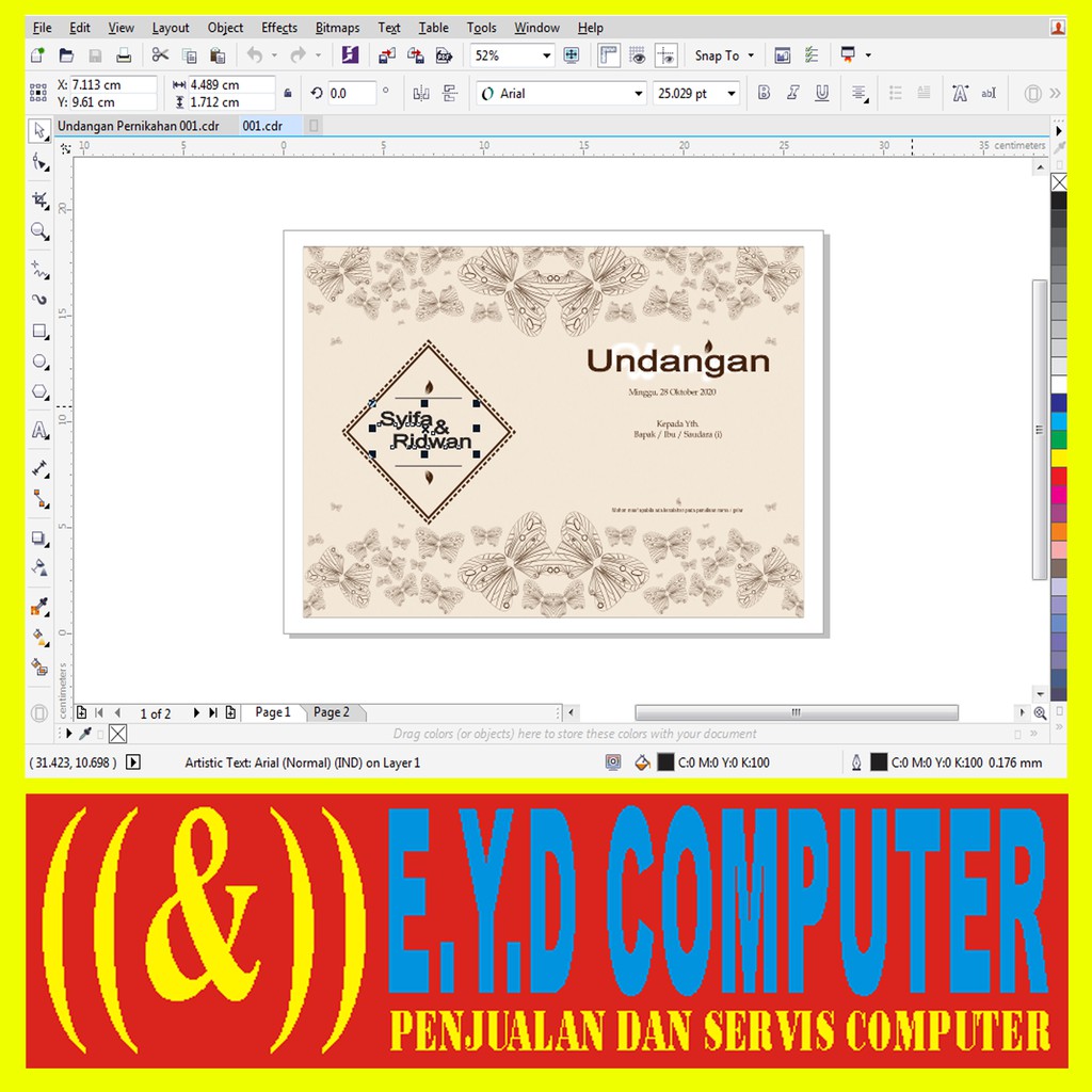  Desain  Undangan Exlusive Dvd Vol 02 Koleksi Template 