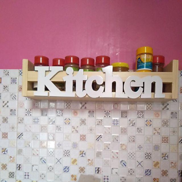 Rak Bumbu Dapur Huruf Kitchen