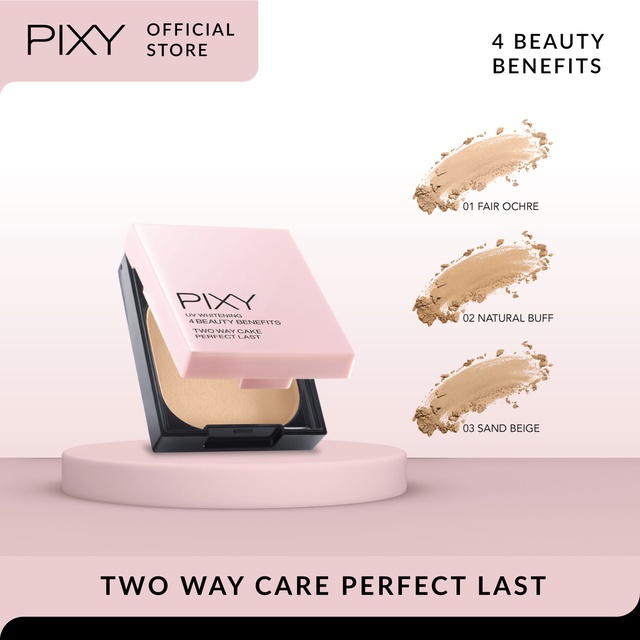 Pixy UV Whitening 4 Beauty Benefits TWC Perfect Last - Two Way Cake Original BPOM