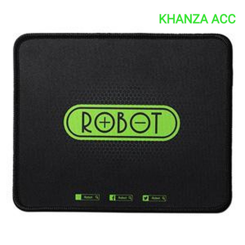 KHANZAACC Mousepad Anti Slip ROBOT RP01 Gaming Polos Hitam Murah Rubber Original