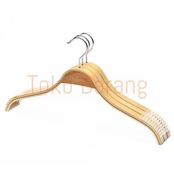 Display Gantungan Hanger  Kayu  Zara Anti Selip Baju  Murah  