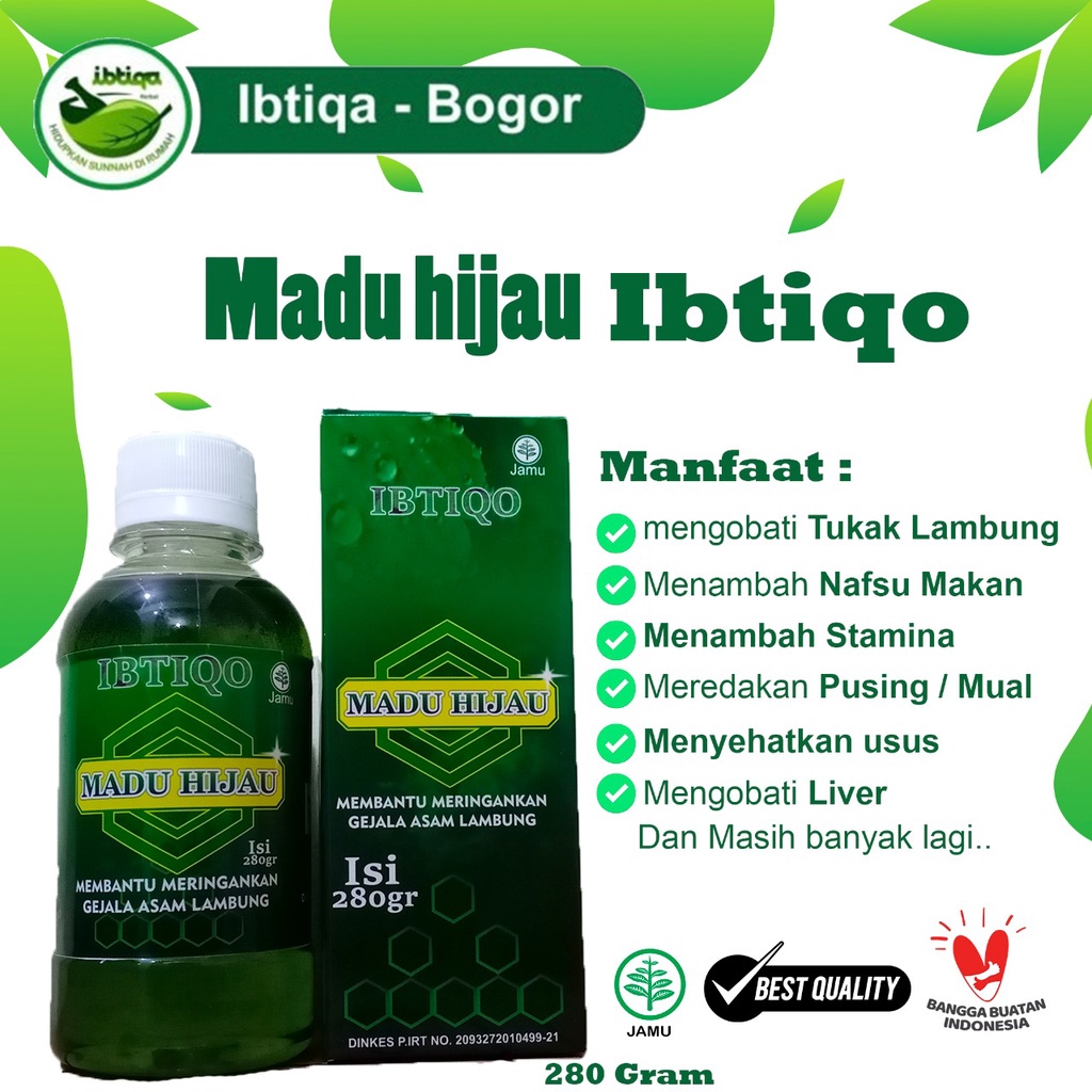 

MD Hijau IBTIQO 280gram I Solusi masalah lambung I GERD I 280gram I Original 100%