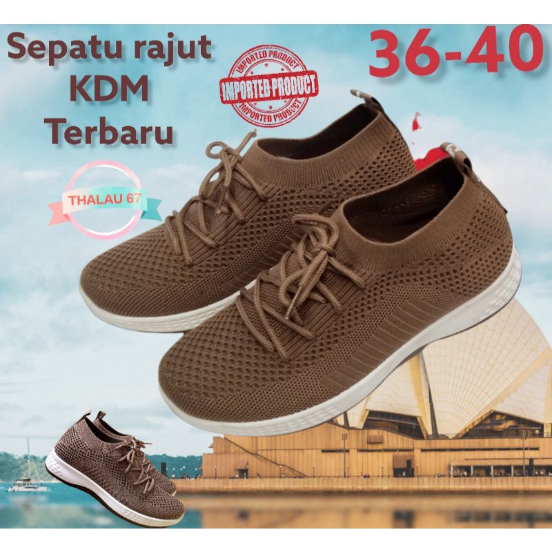 SEPATU RAJUT KDM, SEPATU RUNNING, SEPATU SNEAKER, SEPATU SLIP ON WANITA TERBARU 36 -40