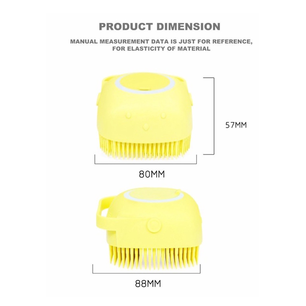 ☀ACCBAYI☀ ACC0038 Sikat Badan Bahan Silikon Lembut Sikat Kepala Shower Brush Silicone Dispenser Sabun &amp; Shampoo