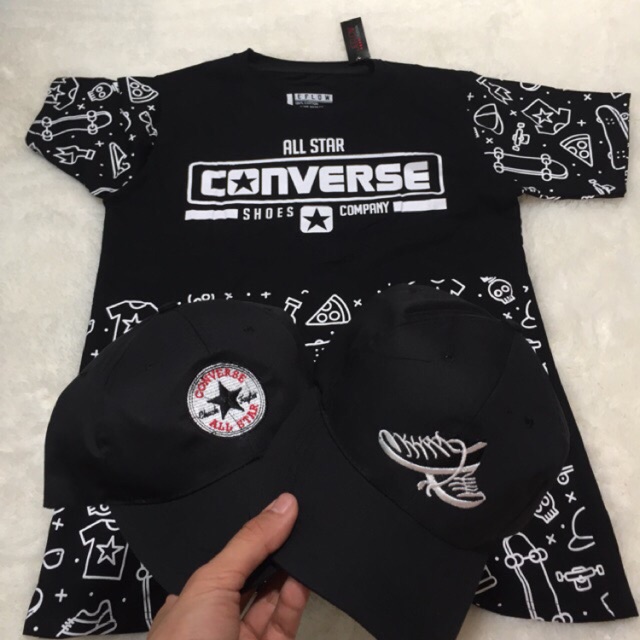 PAKET HEMAT KAOS CONVERSE PLUS TOPI CONVERSE MURAH | TOPI CONVERSE | TOPI ADIDAS